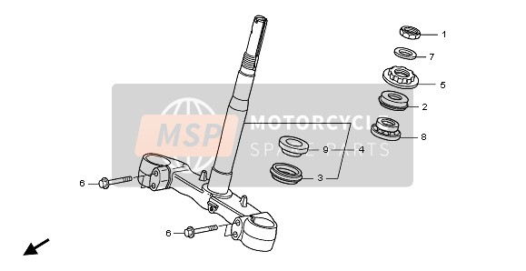 Honda FJS600A 2006 STEERING STEM for a 2006 Honda FJS600A